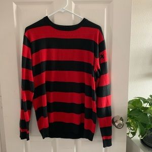 Black and Red Striped Sweater